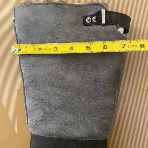 UGG Daleane Tall Convertible Boot, Shearling, Black and Gray, Size 6.5 - Picture 17 of 17